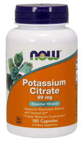 Citrato de potasio Citrato de potasio 99 MG 180 cápsulas NOW FOODS